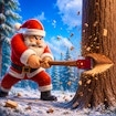 Santa Wood Cutter 2